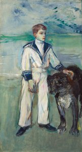 The Child with the Dog, Son of Madame Marthe and the Dog Pamela-Taussat by Henri de Toulouse Lautrec