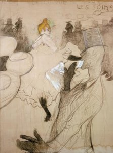 La Goulue and Valentin the Boneless by Henri de Toulouse Lautrec