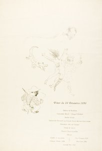 The Crocodile, Menu by Henri de Toulouse Lautrec