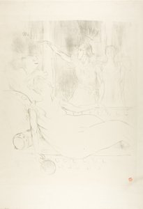 Madame Simon-Girard, Brasseur and Guy in La belle Hélène by Henri de Toulouse Lautrec