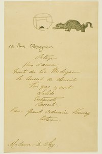 Menu for a Dinner given by May Belfort by Henri de Toulouse Lautrec