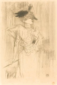 Mlle. Marcelle Lender, Standing by Henri de Toulouse Lautrec