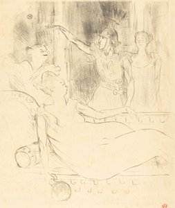 Mme. Simon-Girard, Brasseur, and Guy in La belle Helene by Henri de Toulouse Lautrec