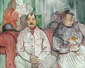 Monsieur, Madame and the Dog by Henri de Toulouse Lautrec