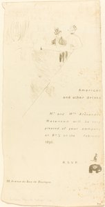 Mr. and Mrs. Alexandre Natanson Invitation by Henri de Toulouse Lautrec
