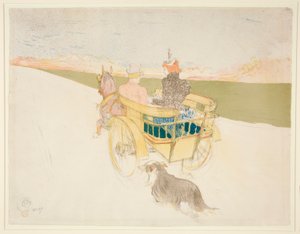 Country Outing; The Barrel or The English Buggy by Henri de Toulouse Lautrec