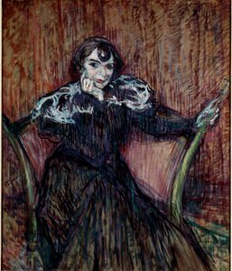 Portrait of actress Berthe Bady. Painting by Henri de Toulouse-Lautrec by Henri de Toulouse Lautrec