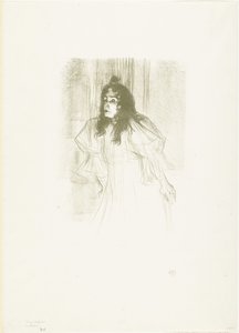 Portrait of the Singer May Belfort with Loose Hanging Hair by Henri de Toulouse Lautrec