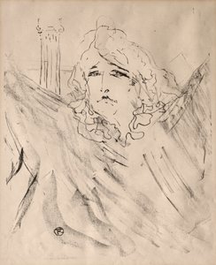 Portraits of Actors and Actresses: Thirteen Lithographs: Sarah Bernhardt by Henri de Toulouse Lautrec