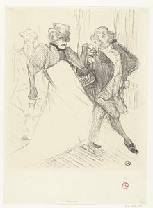 Portrait of Actors Gabrielle Rejane and Felix Galipaux in the Play Madame Sans-Gêne by Henri de Toulouse Lautrec