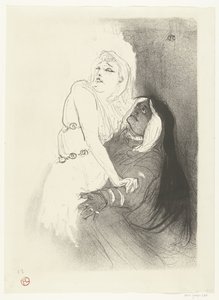 Portrait of actress Sarah Bernhardt in the play Phèdre by Henri de Toulouse Lautrec