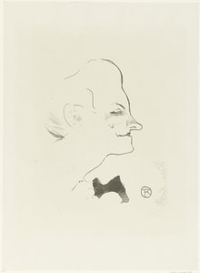 Portrait of Singer Yvette Gilbert (series title: Le Cafe Concert) by Henri de Toulouse Lautrec