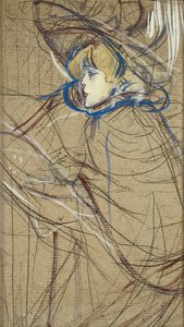 Profile of Woman: Jane Avril by Henri de Toulouse Lautrec