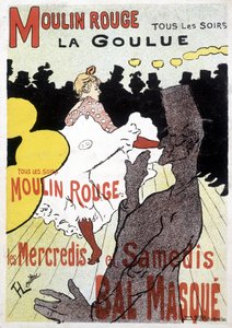 Toulouse Lautrec Poster for Moulin Rouge and La Goulue