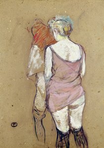 Two Semi-Nude Women at the Maison de la Rue des Moulins by Henri de Toulouse Lautrec