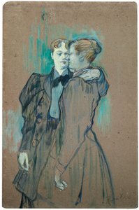Two Women Waltzing by Henri de Toulouse Lautrec