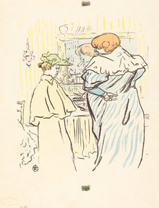 Two Women before a Mirror by Henri de Toulouse Lautrec