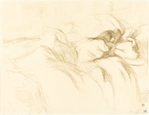Woman Asleep by Henri de Toulouse Lautrec