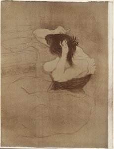 Woman Combing Her Hair—La Coiffure, Plate Seven from Elles by Henri de Toulouse Lautrec