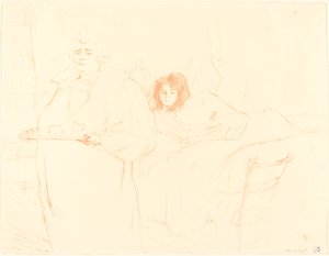 Woman with a Tray by Henri de Toulouse Lautrec