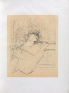Yvette Guilbert-English Series: In the Glue by Henri de Toulouse Lautrec