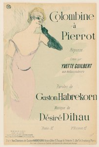 Yvette Guilbert, in Colombine to Pierrot