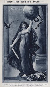 Nemesis, cartoon on the defeat of Kaiser Wilhelm II and Germany in World War I exhibited in the Royal Academy