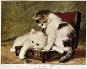 Folatrerie (Kittens) by Henriëtte Ronner Knip