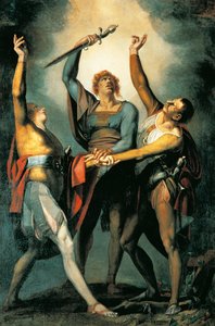 The three confederates during the Rutli oath by Johann Heinrich Füssli