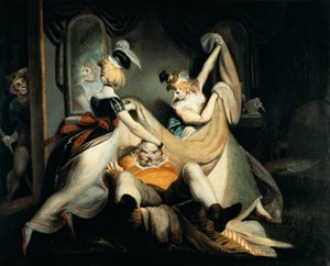 Falstaff in the laundry basket by Johann Heinrich Füssli