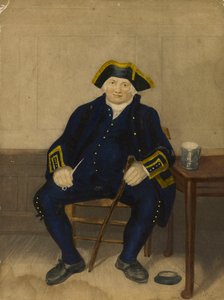 Portrait of Greenwich Pensioner, Seated with Clay Pipe and Tankard