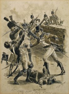 Lieutenant Harry Hunt Royal Marines at Cassis on 18 August 1813 by Henry A. Payne