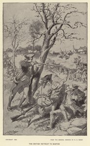 The British Retreat to Boston by Henry Alexander (after) Ogden