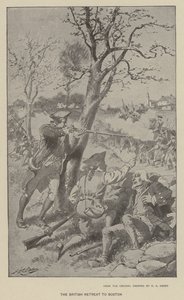 The British Retreat to Boston by Henry Alexander (after) Ogden