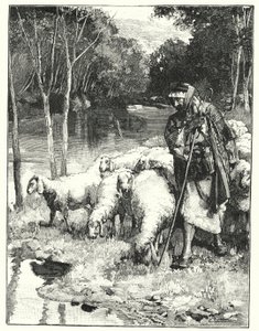 A shepherd and his flock in the Anti-Lebanon by Henry Andrew Harper