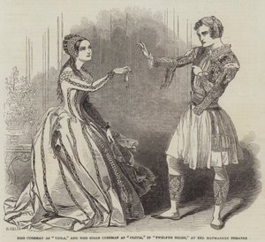 Miss Cushman as Viola, and Miss Susan Cushman as Olivia, in Twelfth Night, at the Haymarket Theatre by Henry Anelay