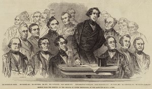 Sketch from the Meeting of the Health of Towns Association, at the Hanover Square Rooms by Henry Anelay