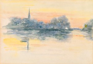Church and Lake by Henry Bacon