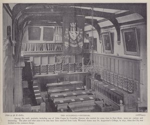 Interior of the Guildhall, Canterbury, Kent by Henry Beauchamp Collis