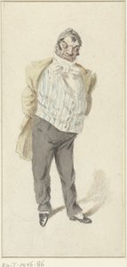 Caricature of a Standing Gentleman by Henry Bonaventure Monnier