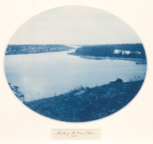 Mouth of the St. Croix River, from the series Upper Mississippi River, Views, Volume I by Henry Bosse