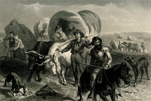 Emigrants Crossing the Plains, c1869, 1874 by Henry Bryan Hall Jr.