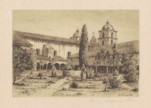 Garden, Mission Santa Barbara by Henry Chapman Ford