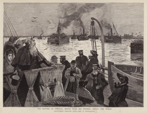 General William Booth, British founder of the Salvation Army, arriving back at Southampton after his world tour by Henry Charles Seppings Wright