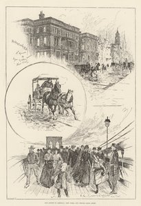 Our Artist in America, New York City People going Home