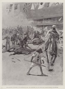Royal Military Tournament at the Agricultural Hall, the Carabineers and New South Wales Lancers dispersing the Dervishes