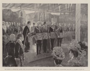 The Duke of Connaught Laying the Foundation-Stone of the New Schools of the Royal Masonic Institution for Boys at Bushey on 12 May by Henry Charles Seppings Wright