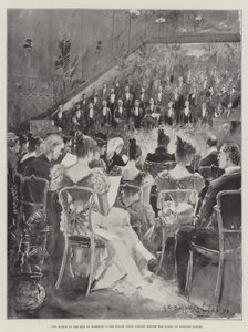 The March of the Men of Harlech, the Welsh Choir Singing before the Queen at Windsor Castle