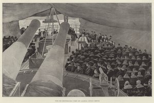 With the Mediterranean Fleet off Salonica, Sunday Service