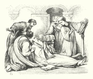 Death of the Venerable Bede by Henry Courtney (after) Selous